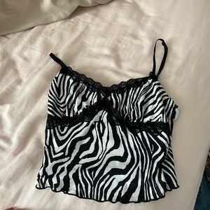 zebra crop top super cute and trendy